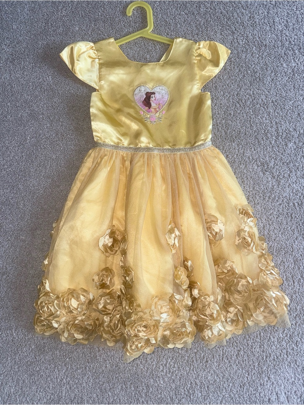 Disney Gold Floral Tulle Princess Costume Dress